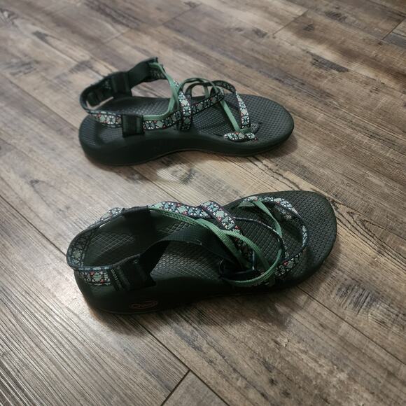 Chaco ZCloud X2 Remix Sandals Creed Pine Green Performance Sport Sole Sz 9 bx42 - Picture 3 of 8